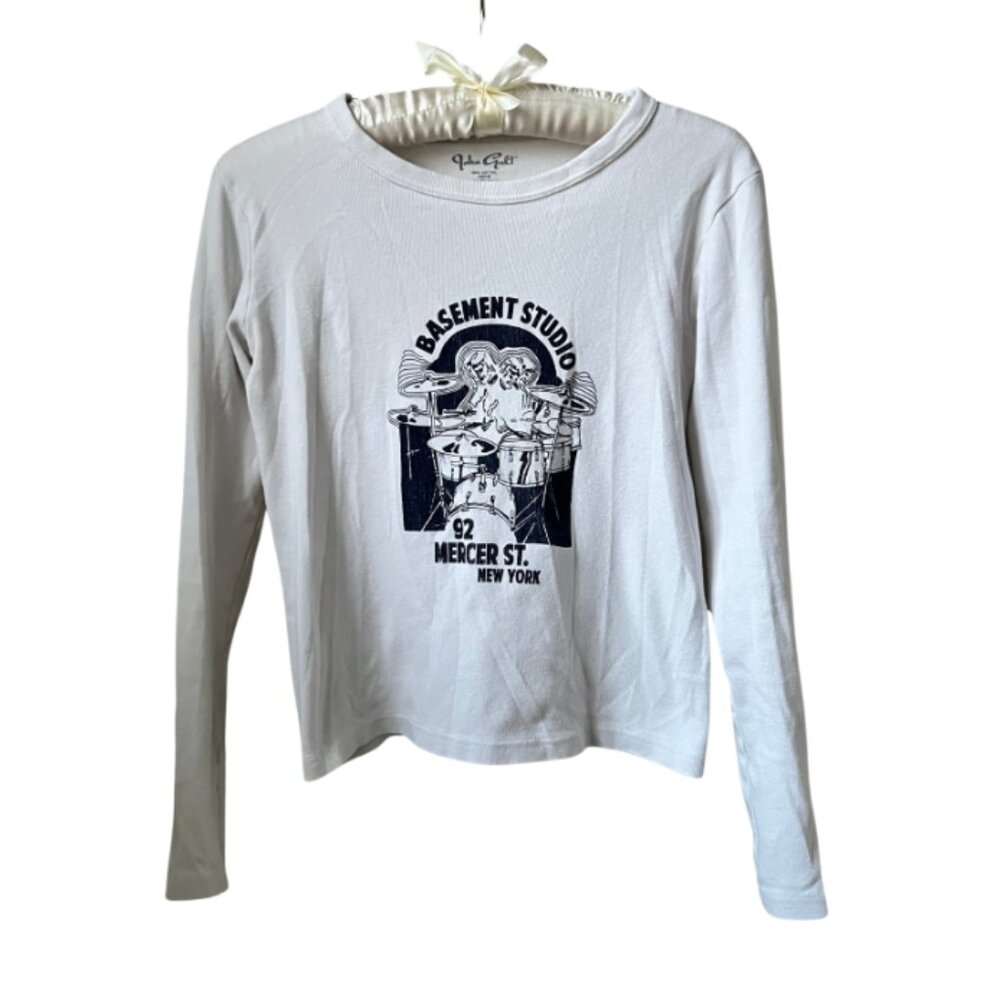 Brandy Melville Women's Basement Studio Tan Long Sleeve Top
